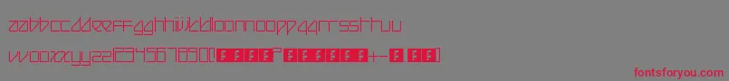 BeijingReduxThin-fontti – punaiset fontit harmaalla taustalla