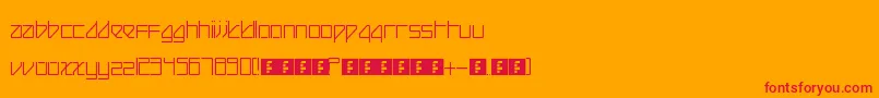 BeijingReduxThin Font – Red Fonts on Orange Background