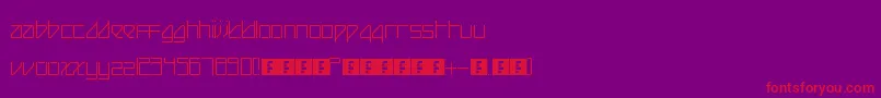 BeijingReduxThin Font – Red Fonts on Purple Background