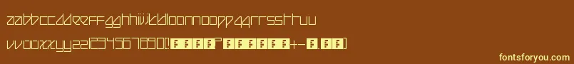 BeijingReduxThin Font – Yellow Fonts on Brown Background