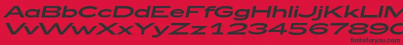 Zeppelin53Italic Font – Black Fonts on Red Background