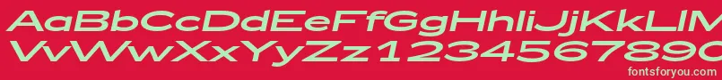 Zeppelin53Italic Font – Green Fonts on Red Background