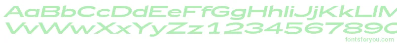 フォントZeppelin53Italic – 白い背景に緑のフォント