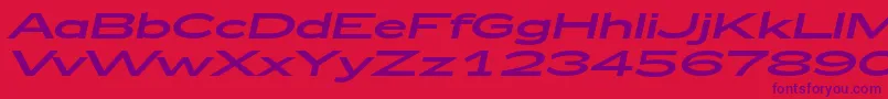 Шрифт Zeppelin53Italic – фиолетовые шрифты на красном фоне