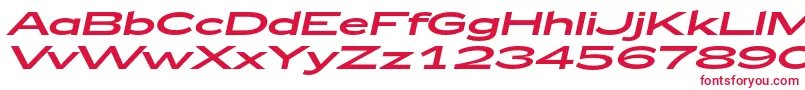 fuente Zeppelin53Italic – Fuentes Rojas Sobre Fondo Blanco