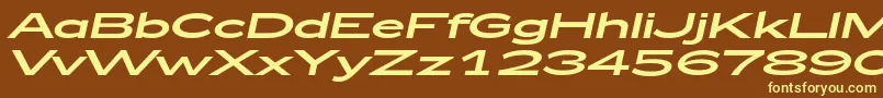 fuente Zeppelin53Italic – Fuentes Amarillas Sobre Fondo Marrón