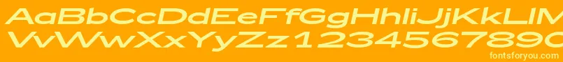 Zeppelin53Italic Font – Yellow Fonts on Orange Background