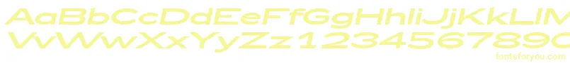 フォントZeppelin53Italic – 黄色のフォント
