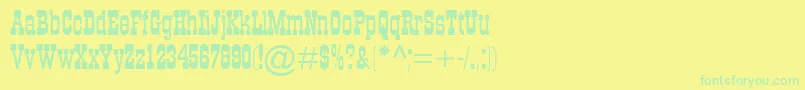 Police FigaroMt – polices vertes sur fond jaune
