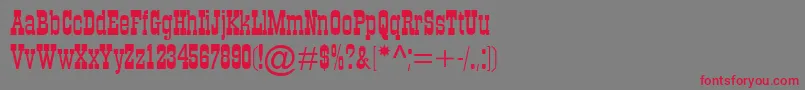 FigaroMt Font – Red Fonts on Gray Background