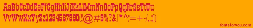 FigaroMt Font – Red Fonts on Orange Background