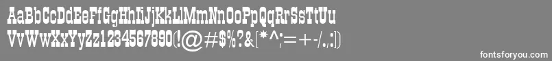 フォントFigaroMt – 灰色の背景に白い文字