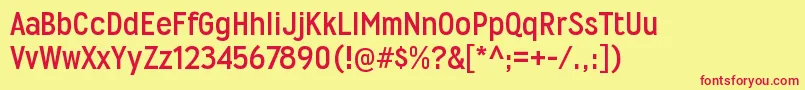 WyvernrgBold Font – Red Fonts on Yellow Background