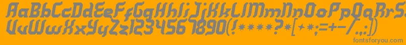 Fonte Killyourdarlings – fontes cinzas em um fundo laranja