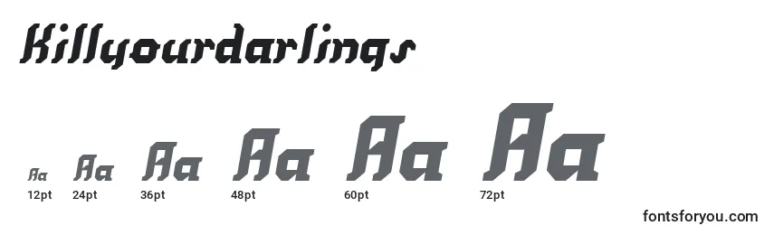 Размеры шрифта Killyourdarlings