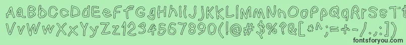Squaredhandol Font – Black Fonts on Green Background