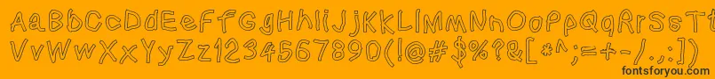 Squaredhandol Font – Black Fonts on Orange Background