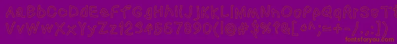 Squaredhandol Font – Brown Fonts on Purple Background
