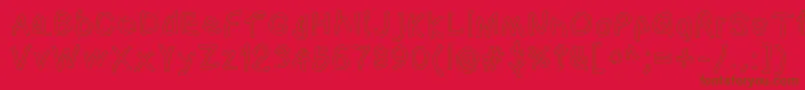 Squaredhandol Font – Brown Fonts on Red Background