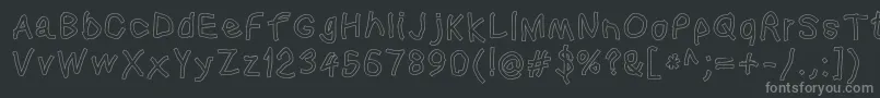 Squaredhandol Font – Gray Fonts on Black Background