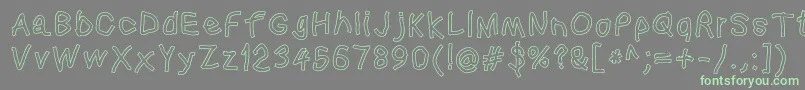 Squaredhandol Font – Green Fonts on Gray Background