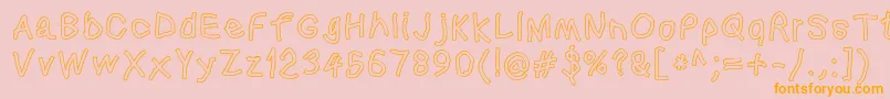 Squaredhandol Font – Orange Fonts on Pink Background