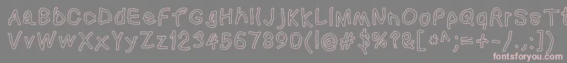 Squaredhandol Font – Pink Fonts on Gray Background