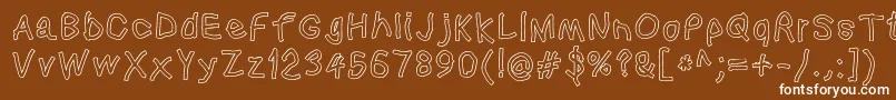 Шрифт Squaredhandol – белые шрифты на коричневом фоне