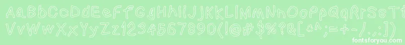 Squaredhandol Font – White Fonts on Green Background