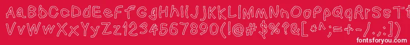 Squaredhandol Font – White Fonts on Red Background