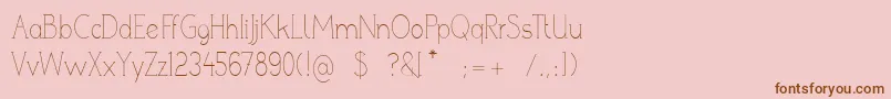 PoorWeekdaysSerif Font – Brown Fonts on Pink Background