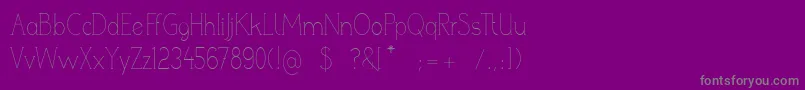 PoorWeekdaysSerif Font – Gray Fonts on Purple Background