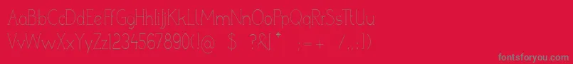 PoorWeekdaysSerif Font – Gray Fonts on Red Background