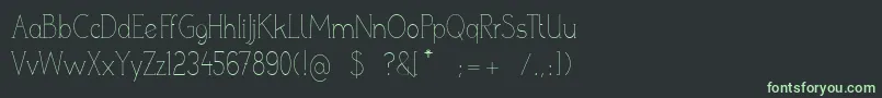 PoorWeekdaysSerif-fontti – vihreät fontit mustalla taustalla