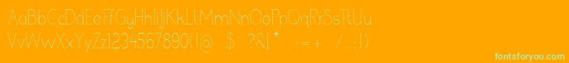 PoorWeekdaysSerif-Schriftart – Grüne Schriften auf orangefarbenem Hintergrund
