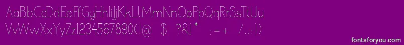 PoorWeekdaysSerif Font – Green Fonts on Purple Background