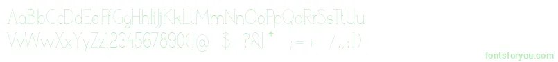 PoorWeekdaysSerif Font – Green Fonts on White Background