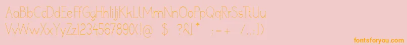 PoorWeekdaysSerif Font – Orange Fonts on Pink Background