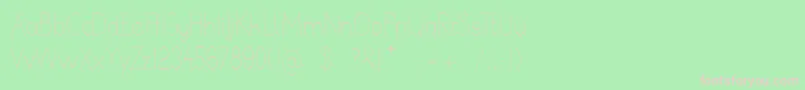 PoorWeekdaysSerif Font – Pink Fonts on Green Background