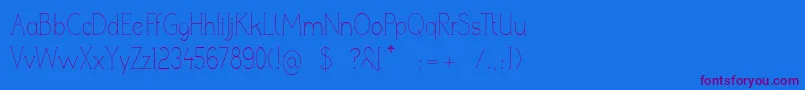 PoorWeekdaysSerif Font – Purple Fonts on Blue Background