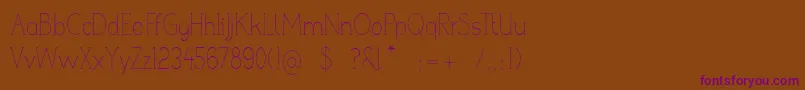 PoorWeekdaysSerif Font – Purple Fonts on Brown Background