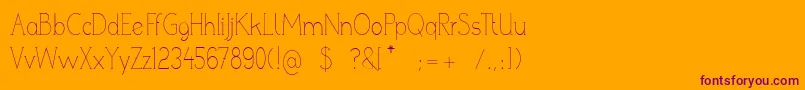 PoorWeekdaysSerif Font – Purple Fonts on Orange Background