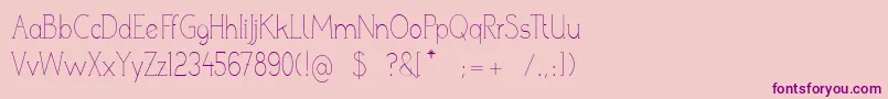 PoorWeekdaysSerif Font – Purple Fonts on Pink Background