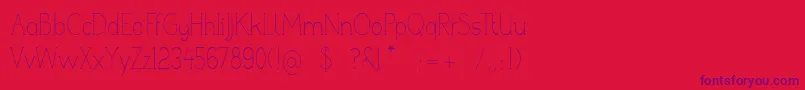 PoorWeekdaysSerif Font – Purple Fonts on Red Background