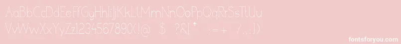 PoorWeekdaysSerif-Schriftart – Weiße Schriften auf rosa Hintergrund