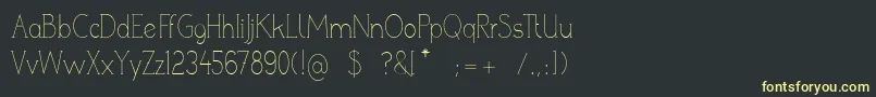 Czcionka PoorWeekdaysSerif – żółte czcionki na czarnym tle