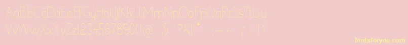 PoorWeekdaysSerif Font – Yellow Fonts on Pink Background