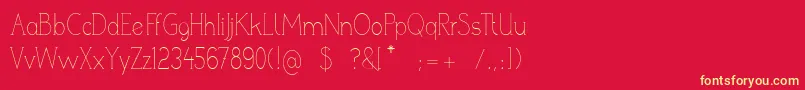 PoorWeekdaysSerif Font – Yellow Fonts on Red Background