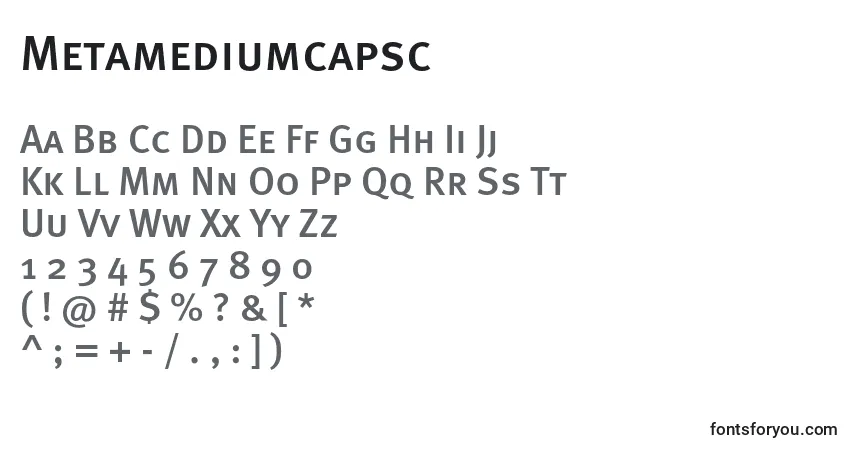 Metamediumcapscフォント–アルファベット、数字、特殊文字