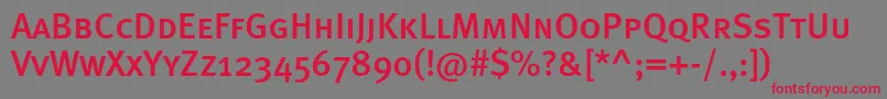 Metamediumcapsc Font – Red Fonts on Gray Background